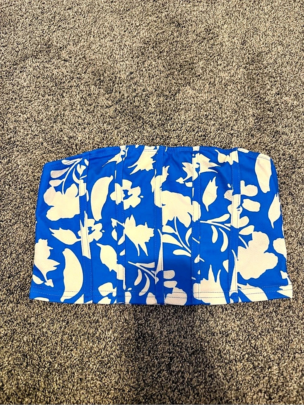 Blue Floral tube top
